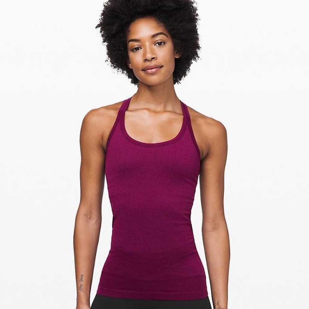 Lululemon Ebb to Street Tank size 4 plum